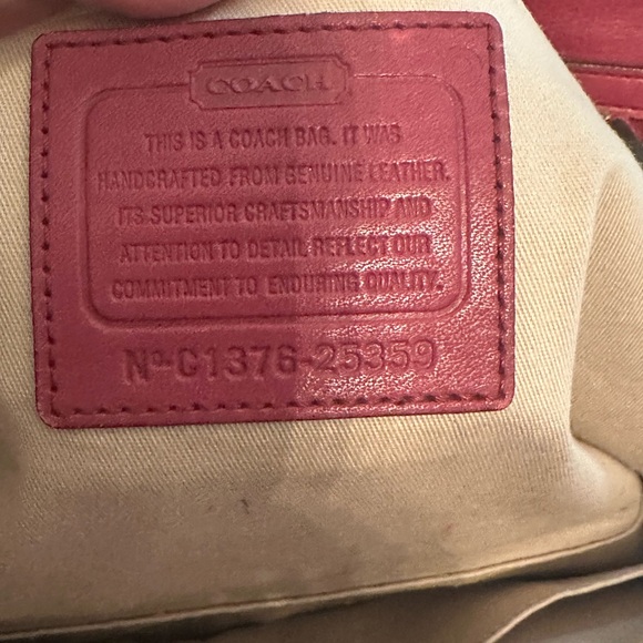 Coach Chelsea Legacy Dark raspberry leather satchel carryall 25359 Shoulder bag - Picture 4 of 12